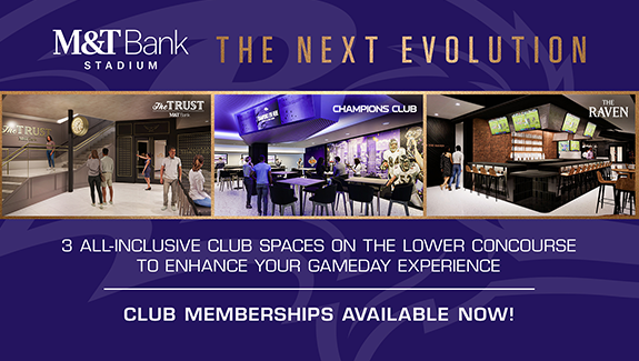 More Info for Ravens Announce New Lower Concourse Club Spaces at M&T Bank Stadium